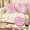 Brand HHun Burger King Cushion Cover Natural Linen Organic Fabric DoubleSided Printing Couch Pillow Covers Home Decor