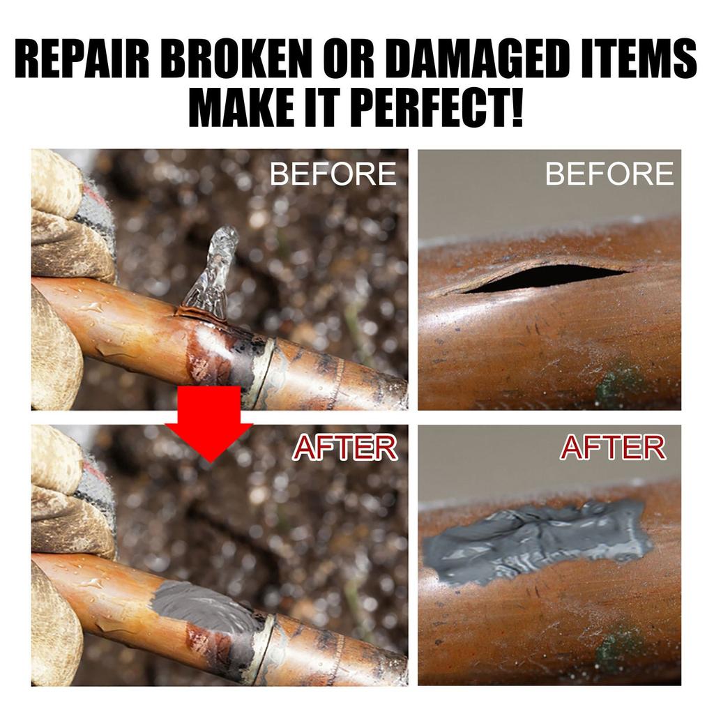 Casting Adhesive, Metal Agent, Welding Adhesive, Filling Cracks, Plugging Leaks, Quick Drying Adhesive