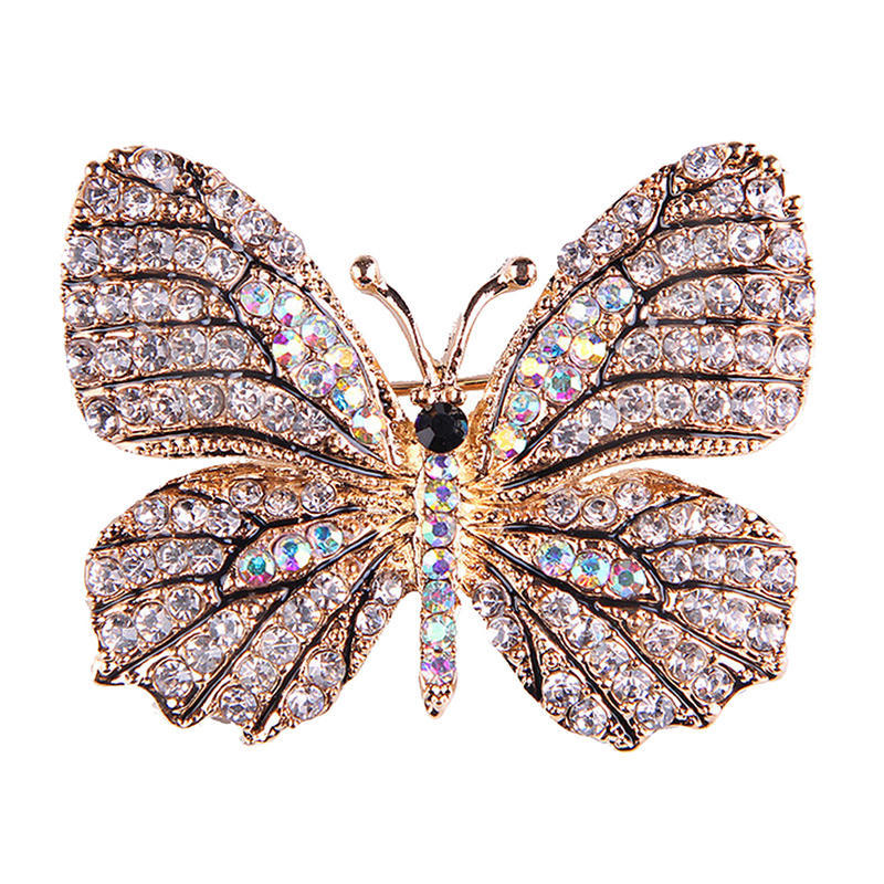 Butterfly Brooch Pin Gold Women Dress Wedding Bridal Brooch Pin