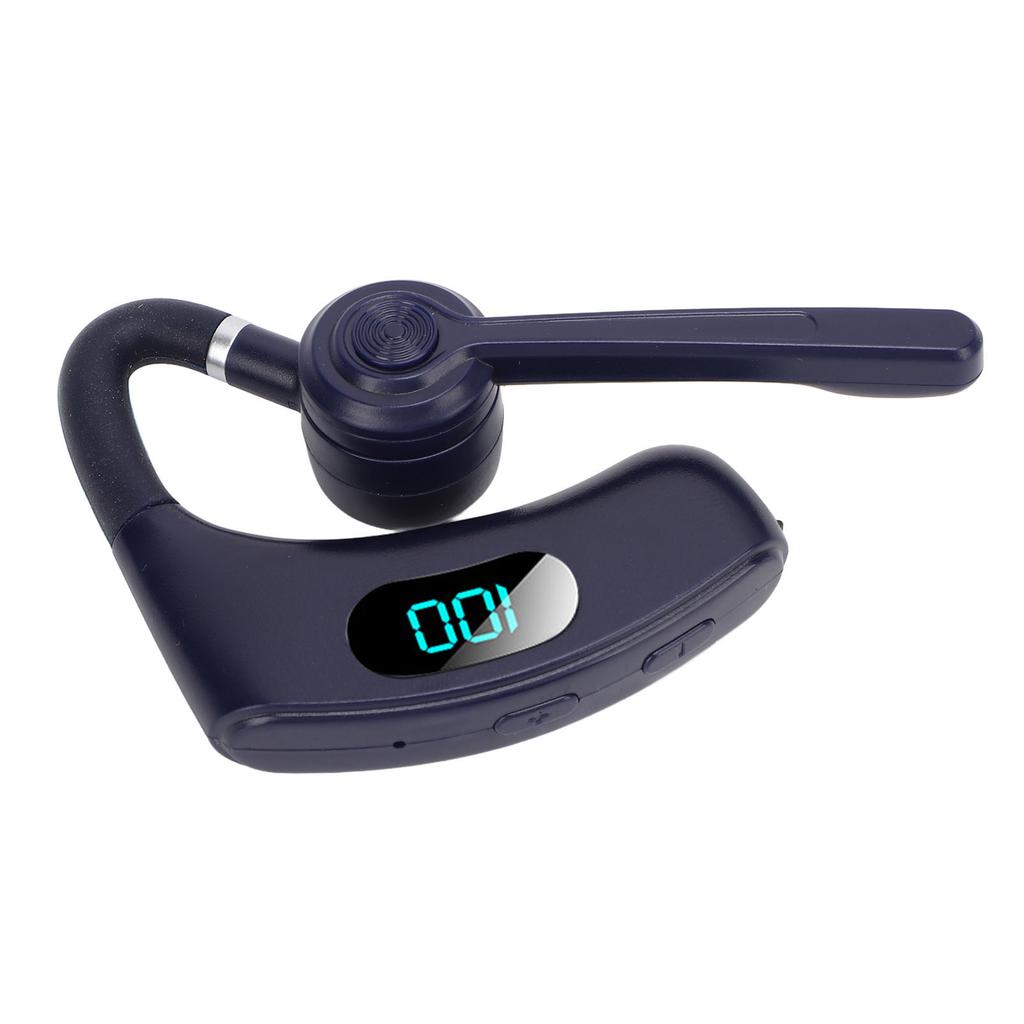Wireless Bluetooth Earpiece with Microphone Noise Reduction 300mAh Battery for Business Driving Blue