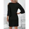 EastRogue Women's Fashion Summer Spring Flower Pattern Print 1/2 Sleeves O-Neck High Waist Casual Dresses