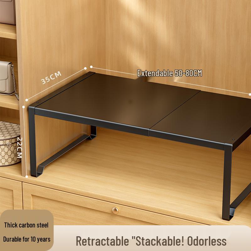 Retractable Wardrobe Shelf & Shoe Cabinet Organizer