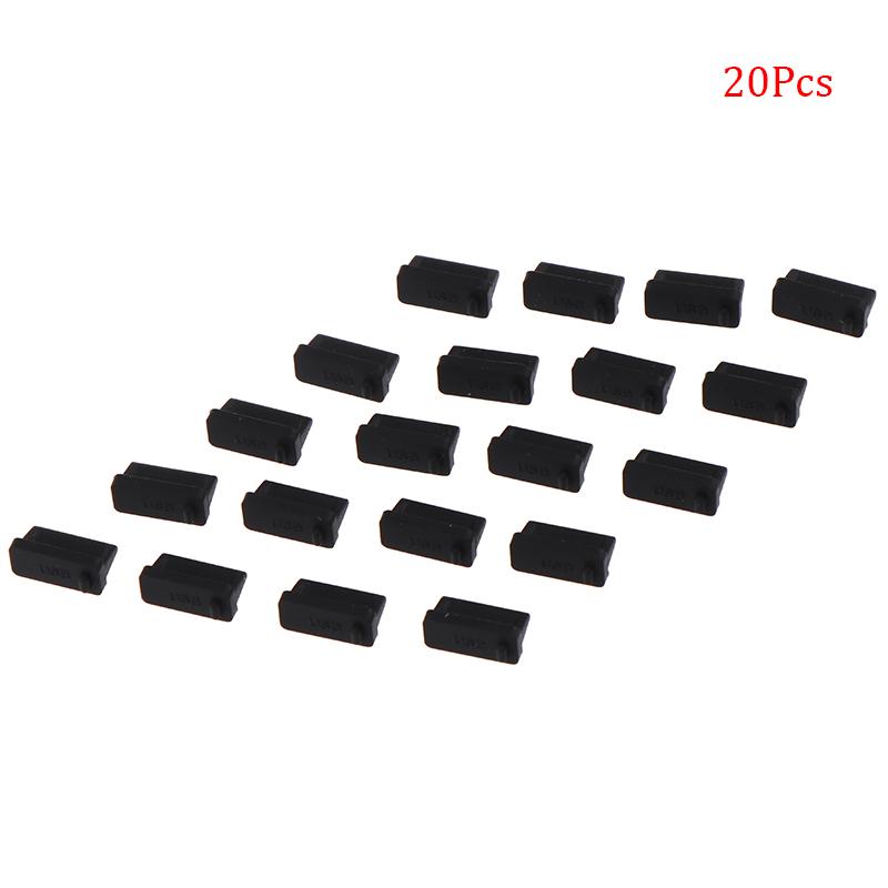 20Pcs Usb Male Anti-Dust Plug Stopper Cap Plastic Cover Protector Dust Plug