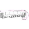 Garden Sofa Set with Cushions 6 Pcs Black Aluminum