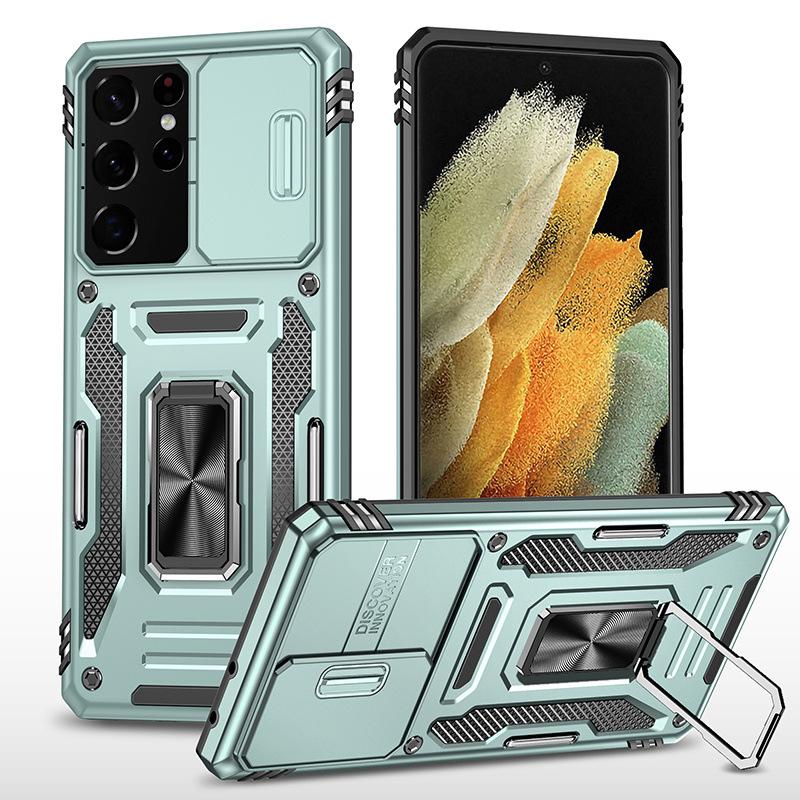 New Model Is Suitable for Samsung S25 Ultra Multi Function Ring Holder Mobile Phone Case S22 Guest Armor Anti Fall Case