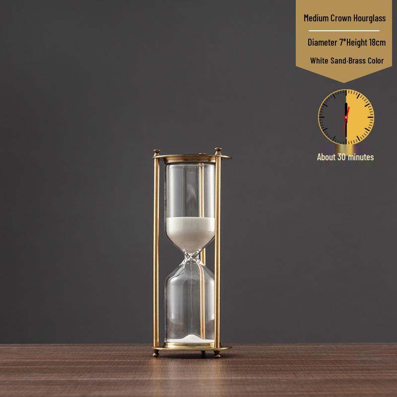 Luxury Metal Hourglass Ornament for Office or Home Decor - Modern Handcrafted Display Piece