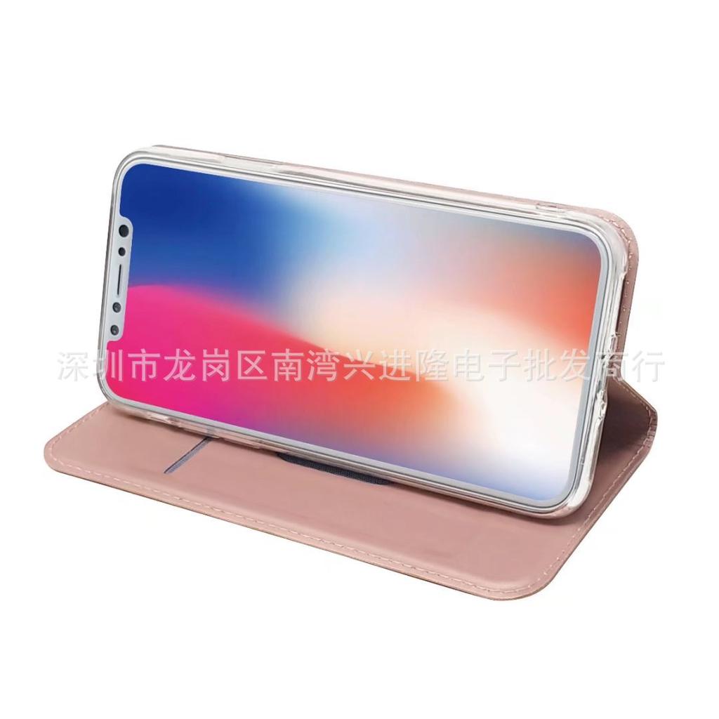 Applicable to iPhoneXS mobile phone leather case 7plus voltage card holder protective case XR anti-drop mobile phone case