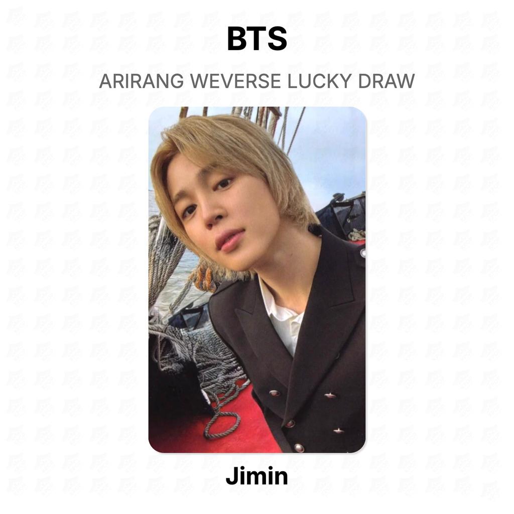 BTS ARIRANG WEVERSE Glücksziehung Offizielle Fotokarte