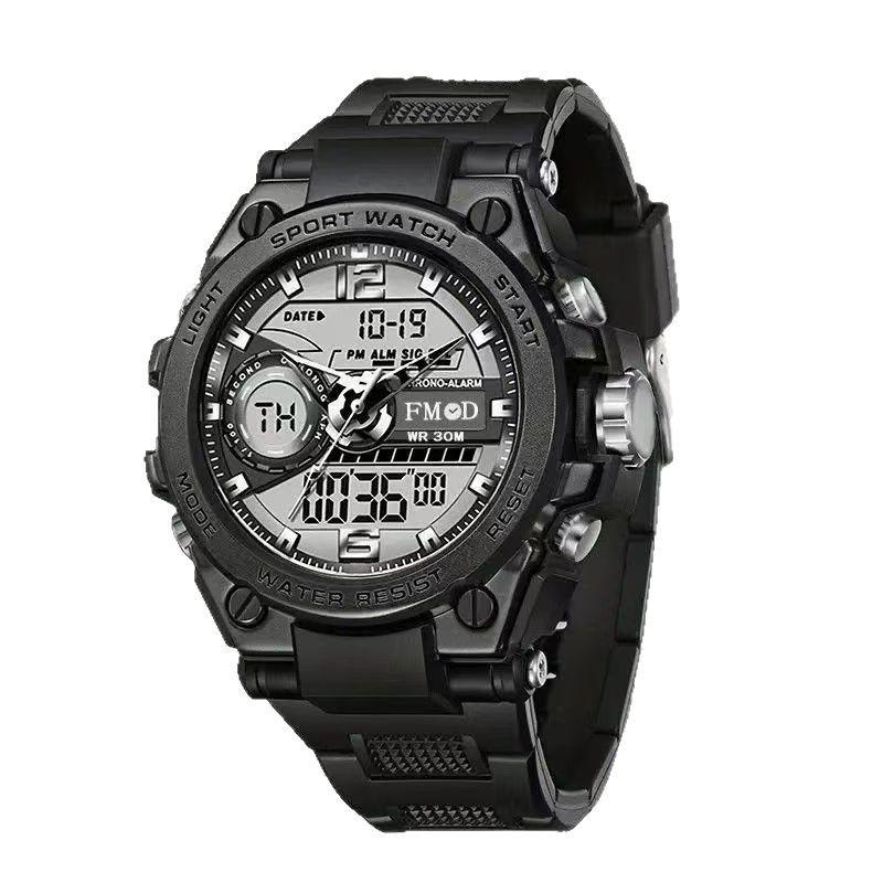 Heart of Steel Watch Men's 2024 Sports Multifunctional Waterproof Double Display Electronic Watch Men's