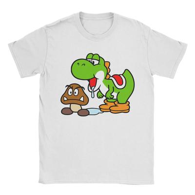 Super Marios Yoshi and Goomba Men's Women's T Shirts Casual Tee Shirt Short Sleeve Crew Neck T-Shirt Cotton 3XL Clothes