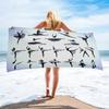 Ballet Girls Bath Towel Quick Dry Towels Lightweight Beach Towel for Gym Travel Sport Hiking Camping Microfiber Swimming Cover