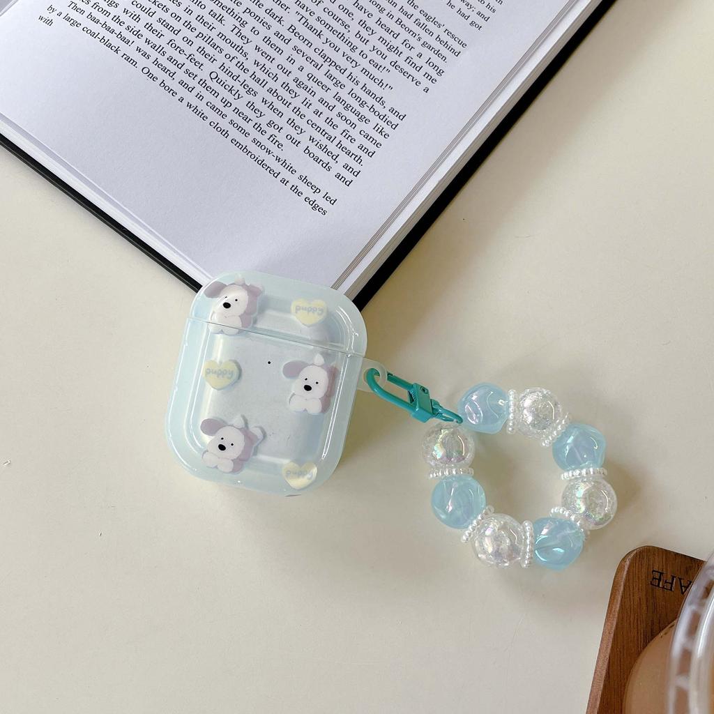 Cartoon Puppy Ins Imd Gradient Art Earphone Case For Apple Air Pods 1 2 3 Pro 2nd Wireless Bluetooth Charging Box Cute Dog Cover