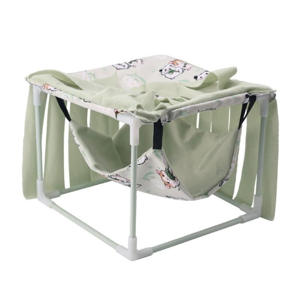 Breathable Ferret Hamster Hammock Soft Hanging Hammock Guinea Pig Hiding Nest  For Guinea Pig 24*24**20cm-Green Hamster