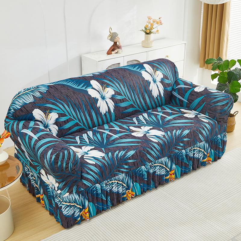 Skirt Sofa Cover Elastic Sofa Cover All-Inclusive Cover Nordic Style Sofa Cover Non-Slip Fabric