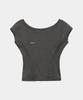 ETRE AU SOMMET Pigment Damage Panel Short Top (Dark Gray)