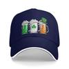 Unisexs WoUnisexs Irish Beer Ireland Flag Saint Patricks Day Outdoor Hat  Trucker Cap Casual Baseball Cap Sunscreen Hats