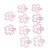 100Pcs Funny Paper Clips Cute Flower Shape Electroplating Process Paper Clips for Offices Home Schoo