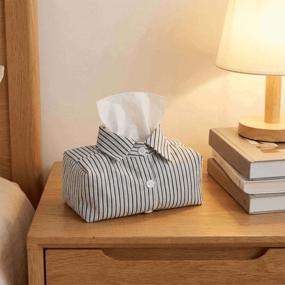 Korean Style Tissue Box Cover Lapel Shirt Shaped Tissue Holder Desktop Storage Bag  Desktop