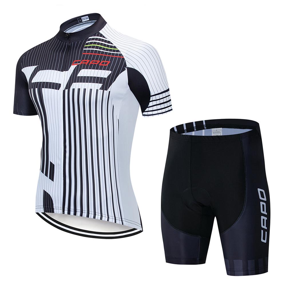 2026 Men Summer Pro CAPO Cycling Jersey Set Team Bicycle Cycling Clothing Set Bike Clothes Mountain Sports Bike Set Cycling Suit