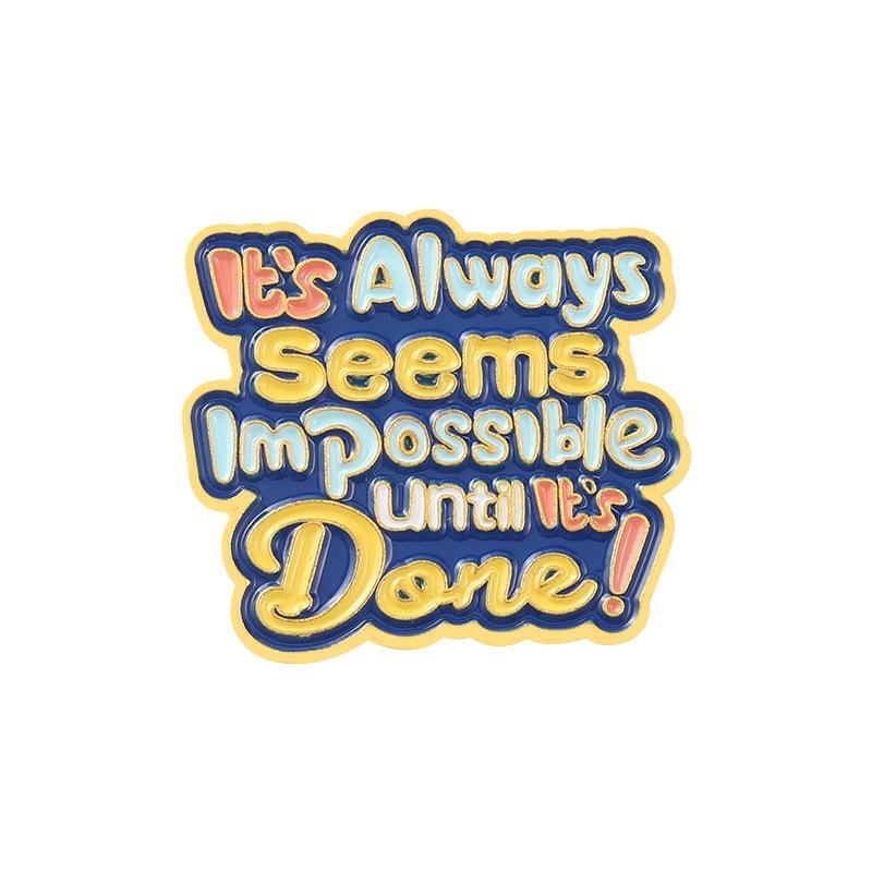 Enjoy The Little Things Enamel Pins Funny Quotes Girls Just Wanna Have Fun Cartoon Letter Metal Brooch Lapel Badge Jewelry Gifts