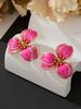 1pair Lovely Seaside Floral Drop Stud Earrings For Women