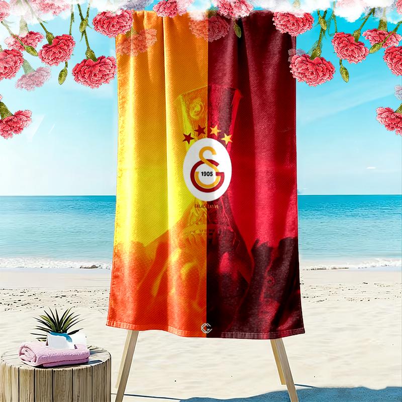 Galatasaray SK Beach Towel Suitable for Various Scenarios Such As Kitchen, Bathroom and Beach Swimming