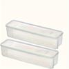 2/4PCS Long Rectangular Food Storage Containers, Plastic Reusable Refrigerator Organizer Boxes Kitchen Accessories