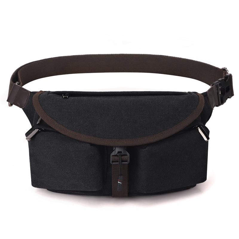 Large Capacity Men s Versatile Chest Bag Fashion Casual Phone Crossbody Sling Bag Cycling Waist Pack for Outdoor Sports чёрный