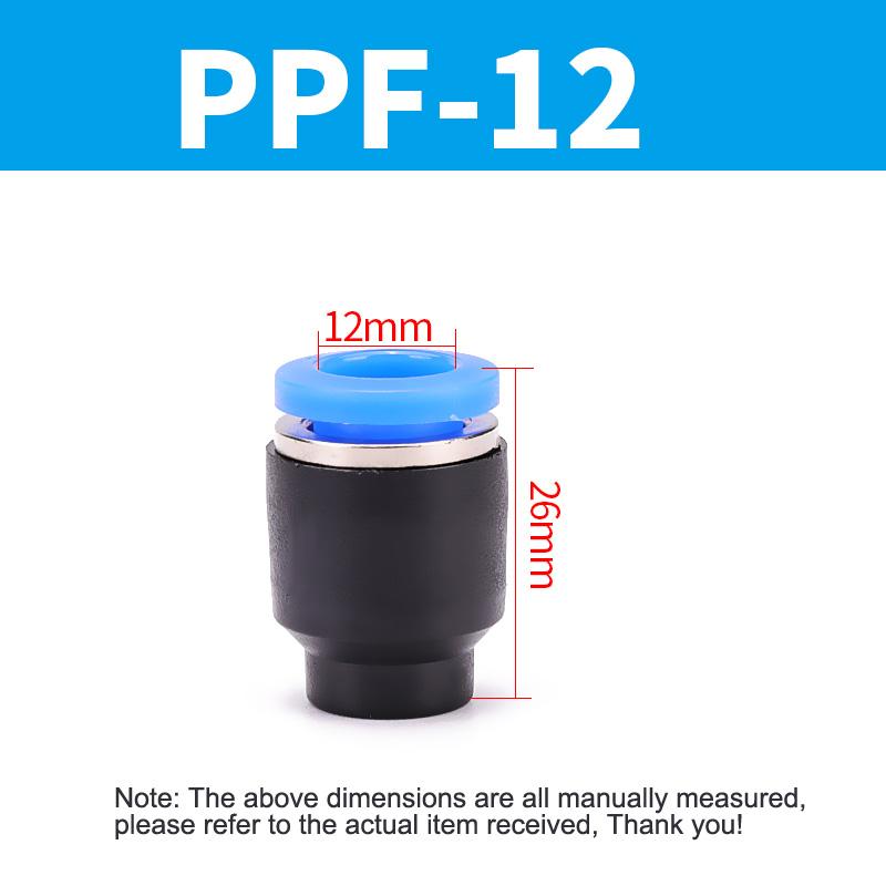 1/10 Pcs Pneumatic Connector Quick Plug Plastic Plug Pipe Plug PP PPF 4mm 6mm 8mm 10mm 12mm 14mm 16MM Air Hose Sealing Connector