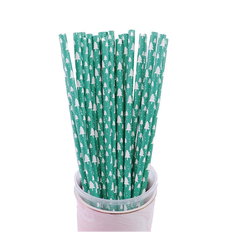 25 buc Paie de Băut de Unică Folosință din Hârtie Colorată, Folie Aurie/Argintie Curcubeu, Decor de Crăciun, Nuntă, Zi de Naștere, Articole de Petrecere