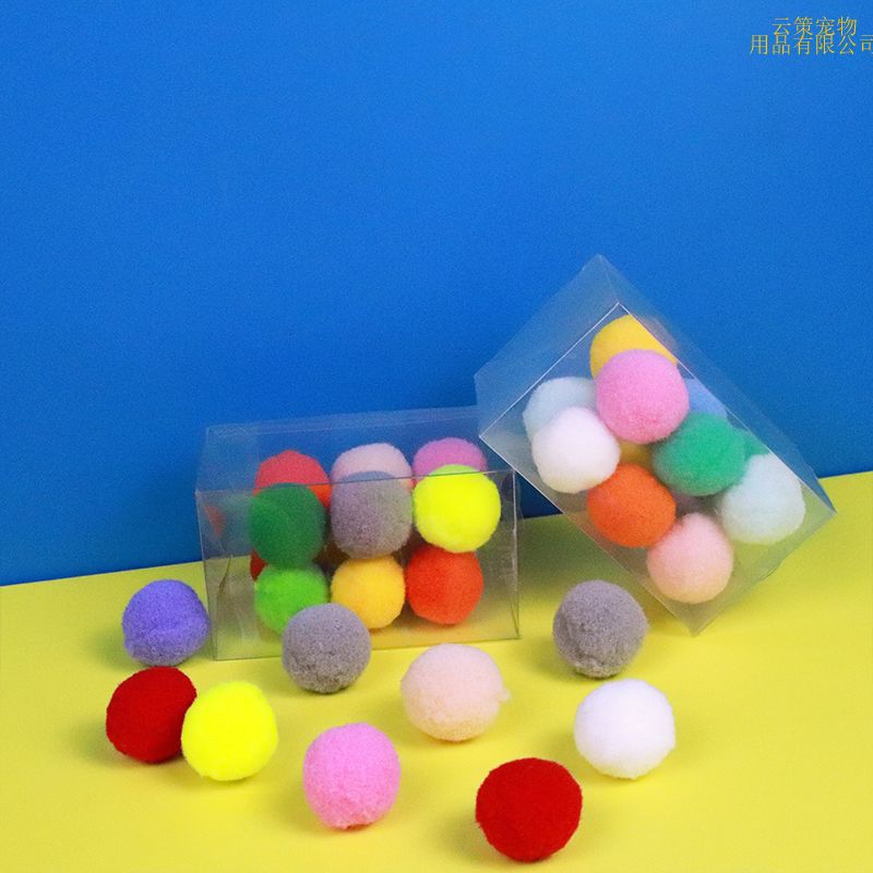 Cat Toys Self-Hi Mute Ball Plush Elastic Cat Toy Play Resistant Teeth Grinding Soft Cat Toy