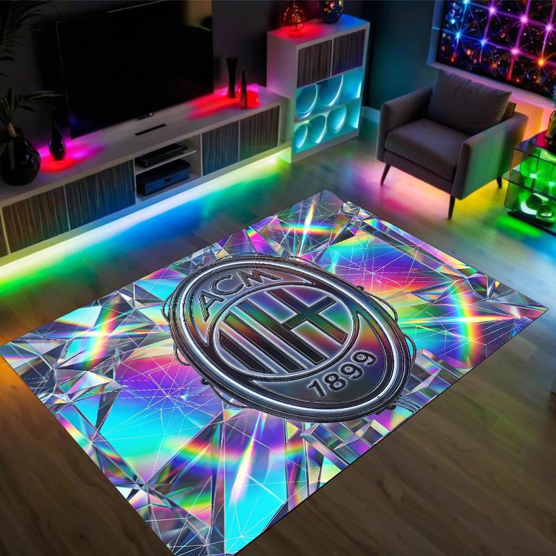 AC Milan Design Crystal Velvet Carpet Cozy Non?Slip Printed Rug For Bedroom Living Room Entrance