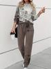 1116 New European and American Casual Versatile Fashion Animal Pattern Long-sleeve Crewneck Sweatshirt Set