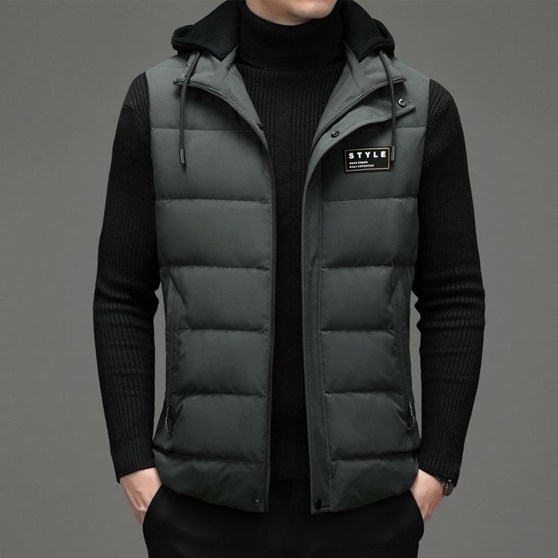 Herbst und Winter Neue Herren Daunenweste Oberbekleidung Jacke Deckmantel Warm Ärmellos Lässige Herrenbekleidung