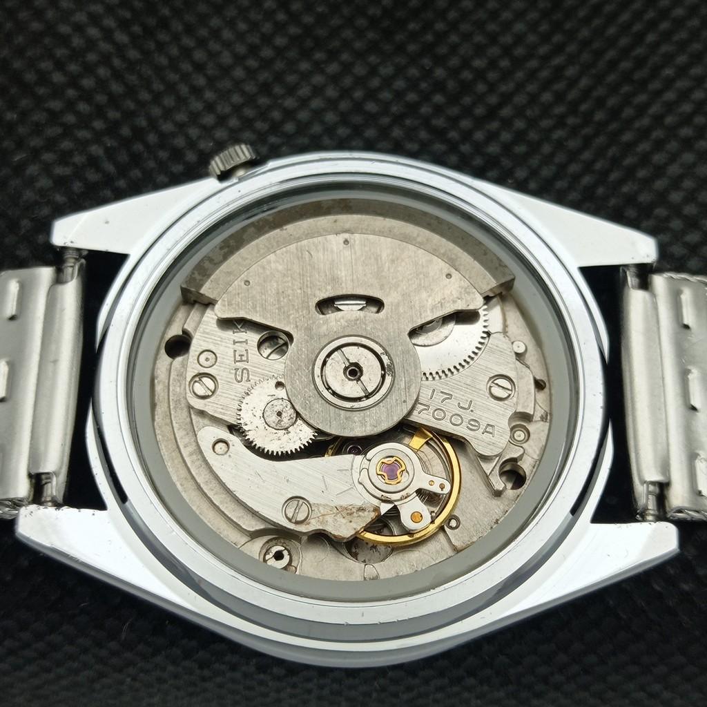 RENOVOVANÉ VINTAGE SEIKO 5 AUTO 7009A JAPONSKO PÁNSKÉ STŘÍBRNÉ HODINKY 593a-a311224-9 SKU593a-a311224
