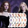6Pcs/Set Face-Applied Makeup Tattoo Stickers With Various Patterns Atmosphere Sensation Stickers For Holiday Decoration