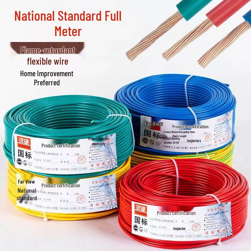 Pure Copper Clad Aluminum Multi-Strand Soft BVR Wire for Household Use (1.5/2.5/4/6 Mm²)