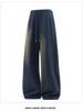 Men's Summer Loose Wide-Leg Textured Drawstring Pants