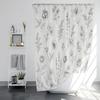 1PC Floral Pattern Printed Shower Curtain, Waterproof, with 12 Hooks, Bathroom Showers, Bathtub, Fashionable Home Use
