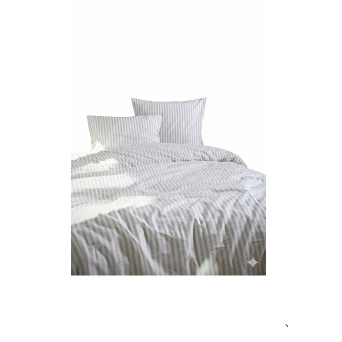 Parure de lit Rayure 220 x 240 cm beige