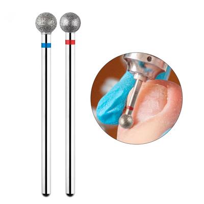 Top Şeklinde Tırnak Eti Temizleyici Tırnak Matkap Ucu 3/32'' Profesyonel Güvenlik Elmas Tırnak Ucu Tırnak Temizleyici Tırnak Eti Ölü Derisi İçin