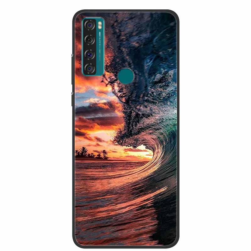 For TCL 20SE Case 20L+ 20L 20S Paint Soft TPU Silicone Phone Cover for TCL 20L Case Coque20s 20 s T775H T774H TCL 20 se 20 Plus