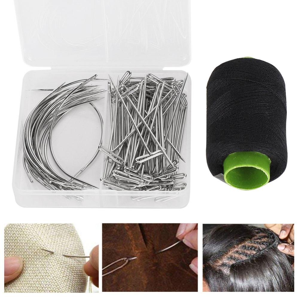 71pcs Plated Steel Wire C Curved Needles Set Handmade Leather Craft Needles For Leather Craft