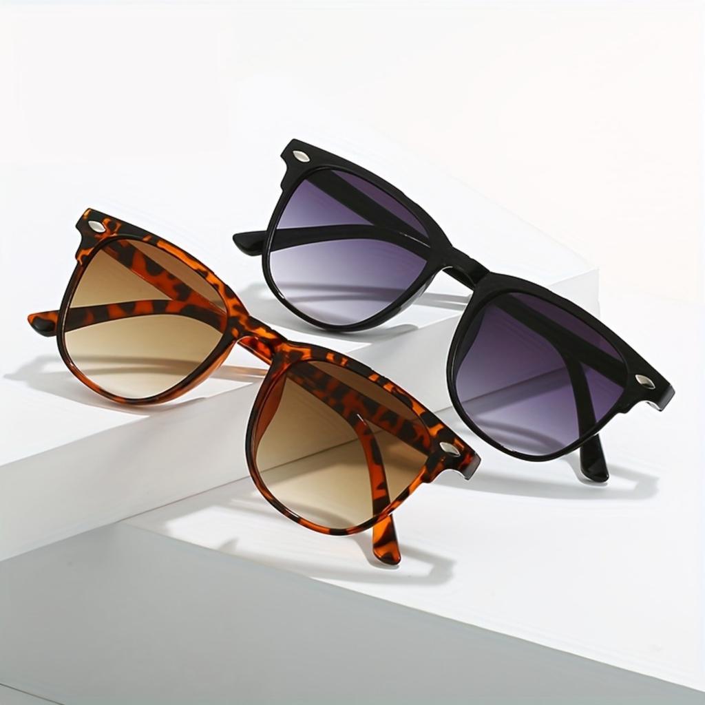 Vintage Frame SunGlasses for Women Men, Fashion Anti Glare Sun Shades for Driving Beach Travel