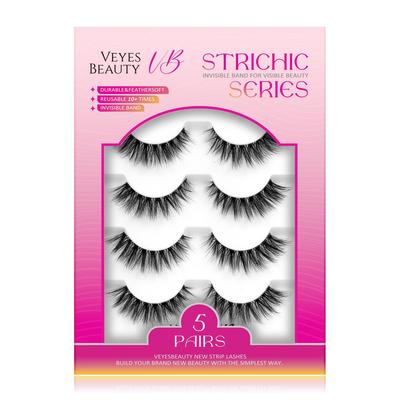 PETAL VEIL Lash Clusters Invisible Band Reusable Durable Quick & Easy Application 5 Pairs