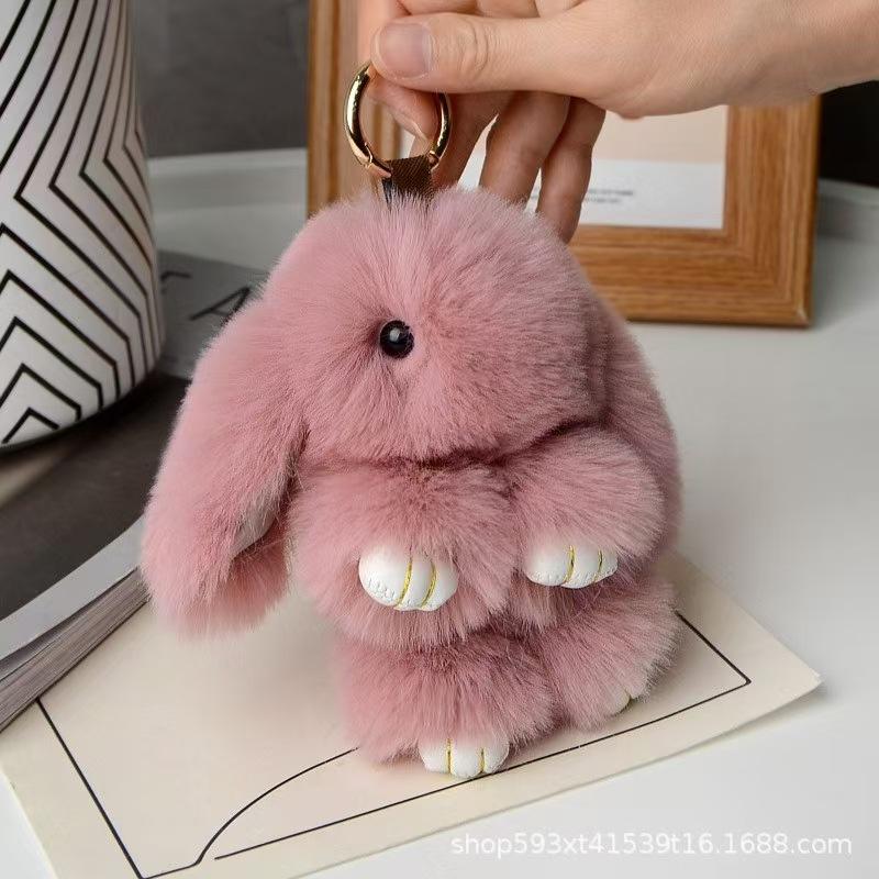 Imitation Otter Rabbit Pendant, Bag Decor, Car Keychain Charm