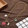 Pendant Luxurious Heart Titanium Steel Necklace Contemporary Key Heart Style Collarbone Chain For Unisex