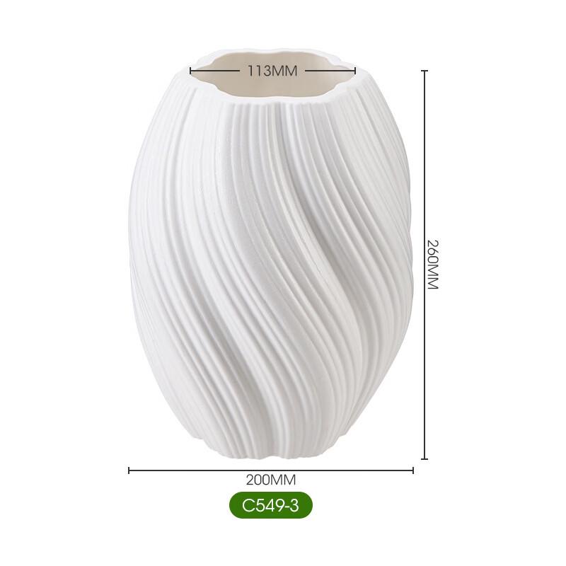 Yingtang Swirl Wave Decorative Plastic Vase
