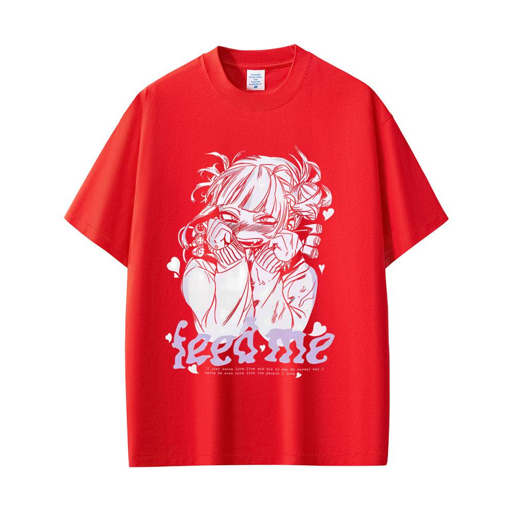 Anime My Hero Academia Tshirt Cute Sexy Toga Himiko Graphic Tshirts Unisex Women Cartoon Unisexga Oversized Y2K Short Sleeve Tees