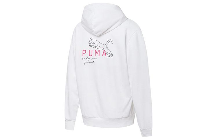 PUMA Sweatshirts Women s White Hooded Moderate Regular 534417-02 L